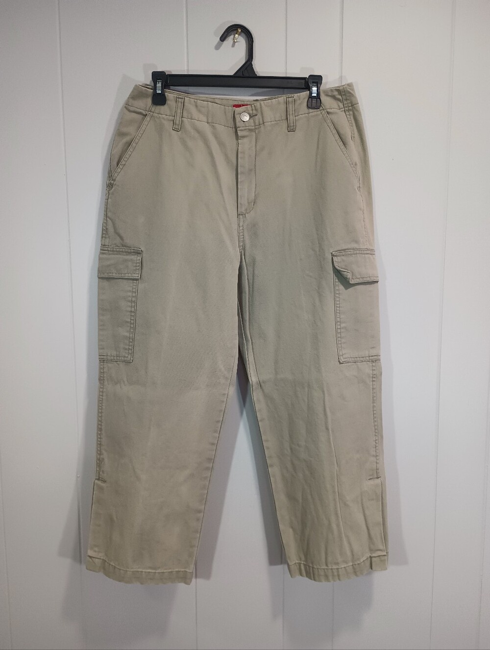 Gloria Vanderbilt 100% Cotton Women's Cargo Pants in Light Khaki